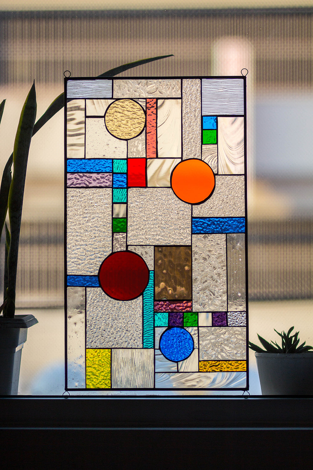 Planetarium Stained Glass Panel