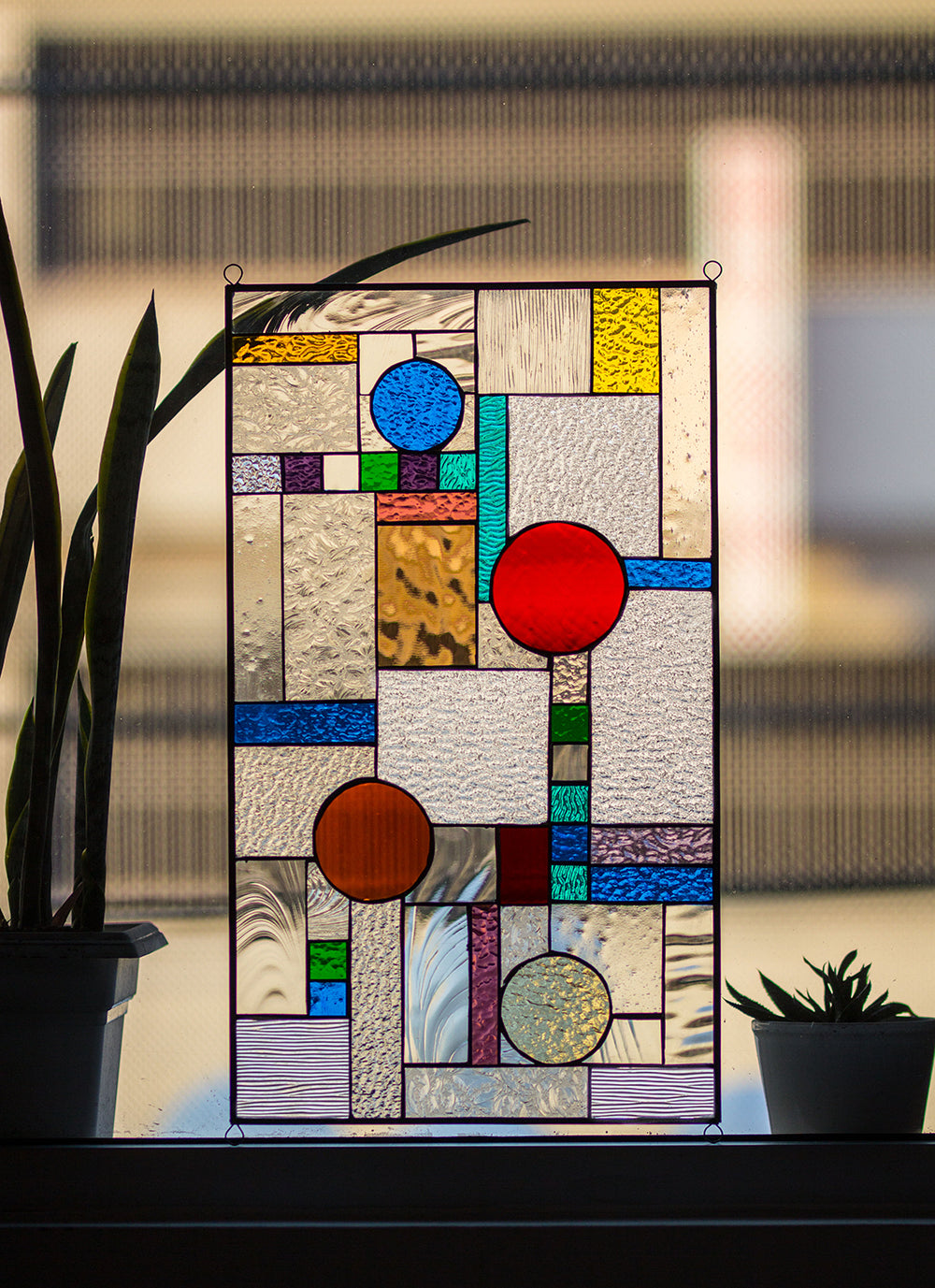 Planetarium Stained Glass Panel