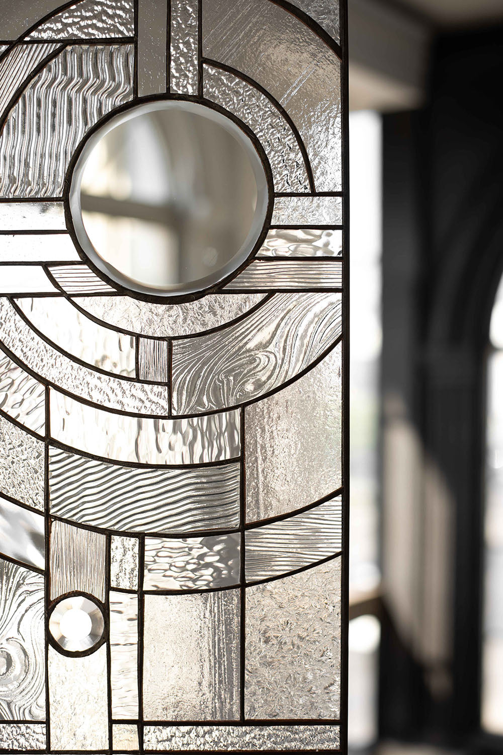 "Moon Rising" Stained Glass Panel