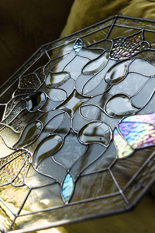 Octagonal Beveled Stained Glass Suncatcher